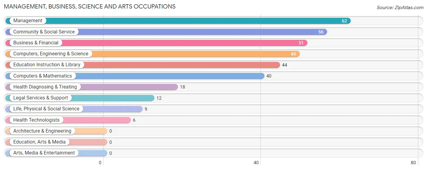 Management, Business, Science and Arts Occupations in Zip Code 72641