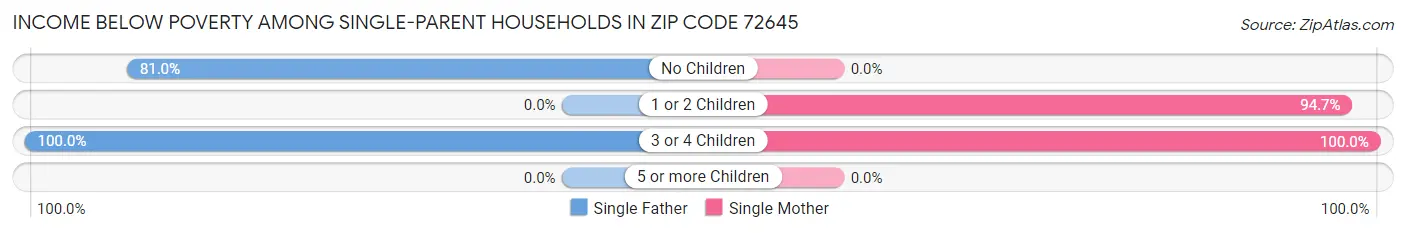 Income Below Poverty Among Single-Parent Households in Zip Code 72645