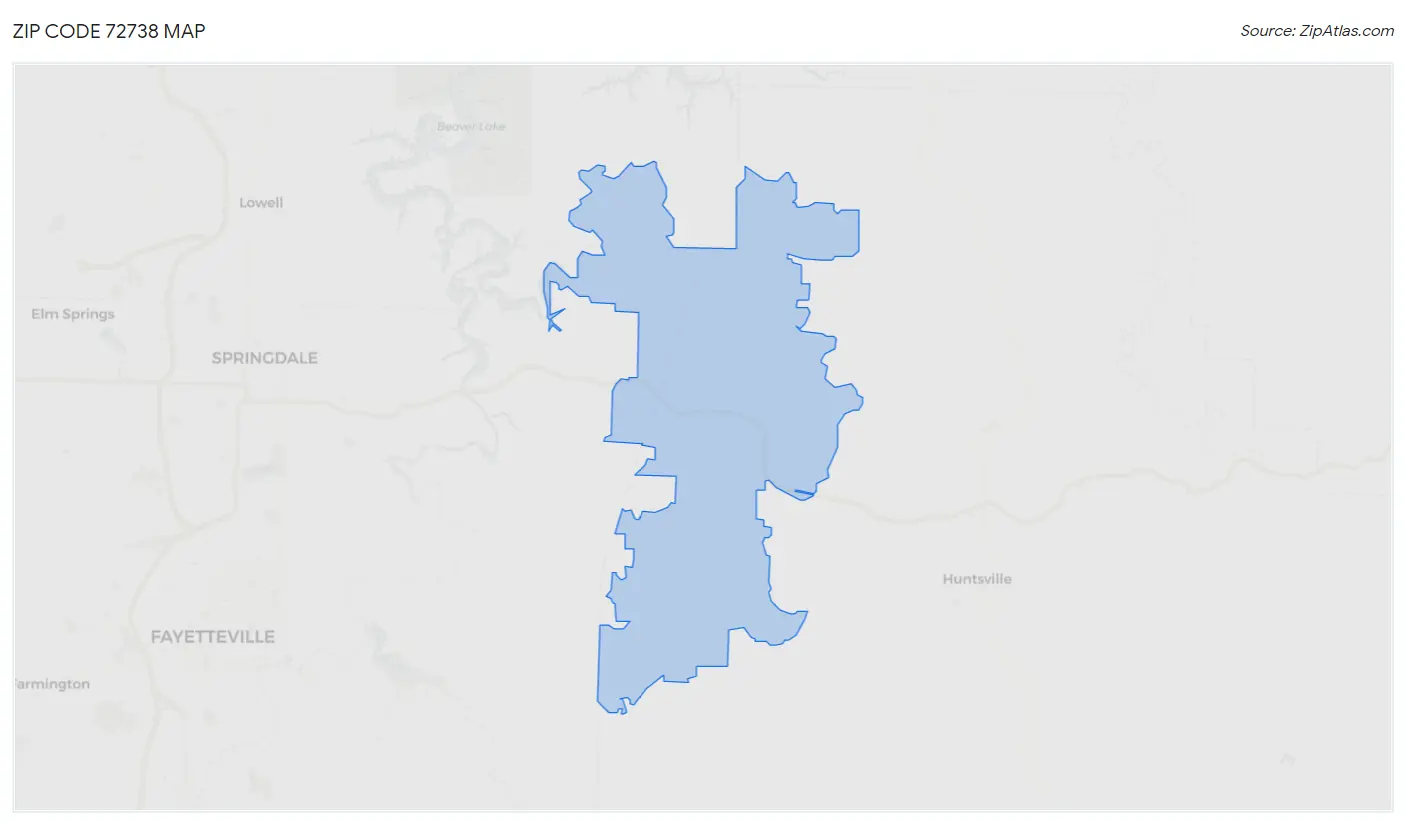 Zip Code 72738 Map