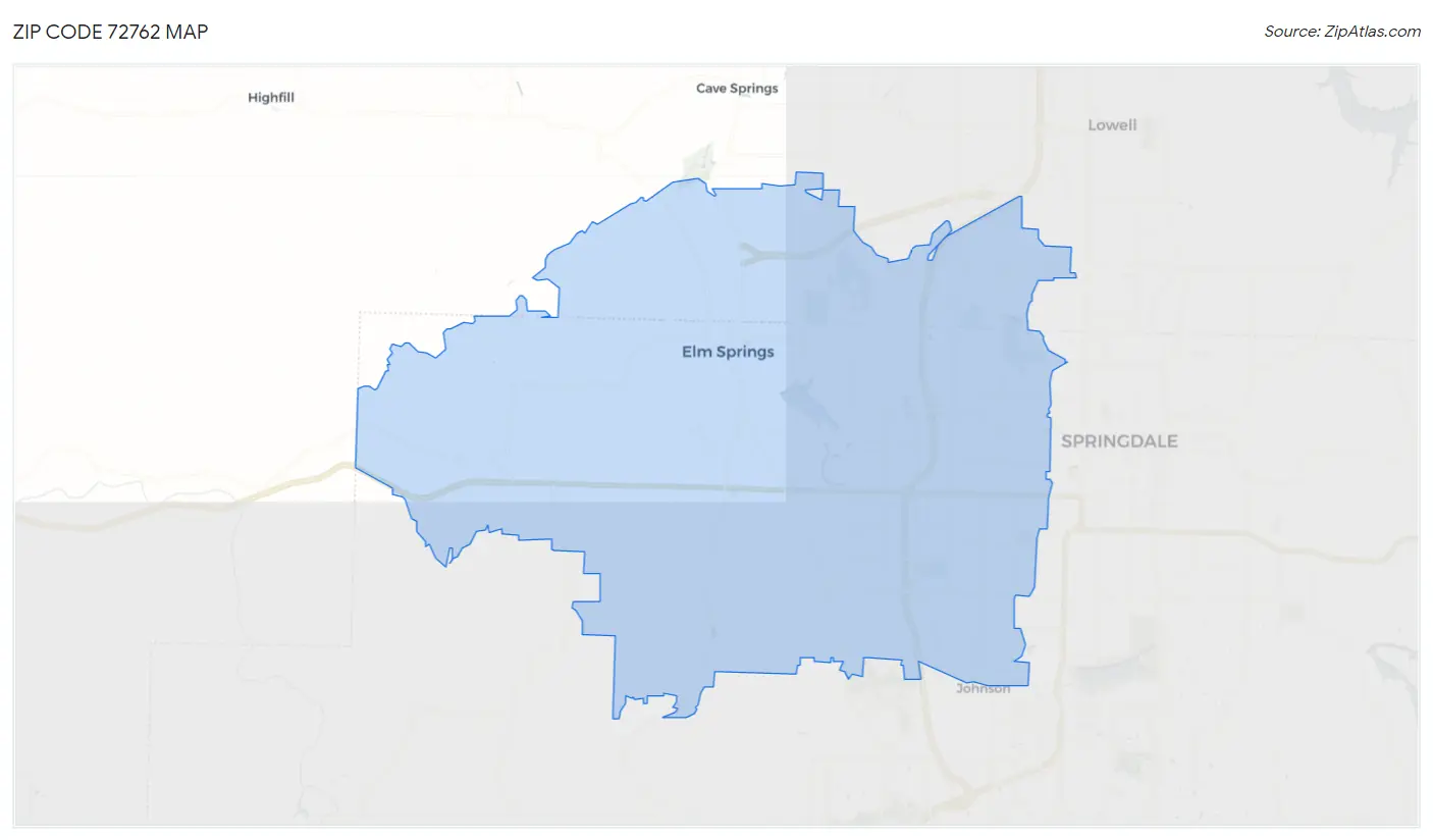 Zip Code 72762 Map