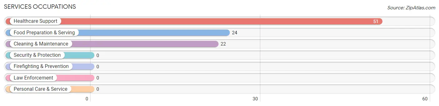 Services Occupations in Zip Code 72821