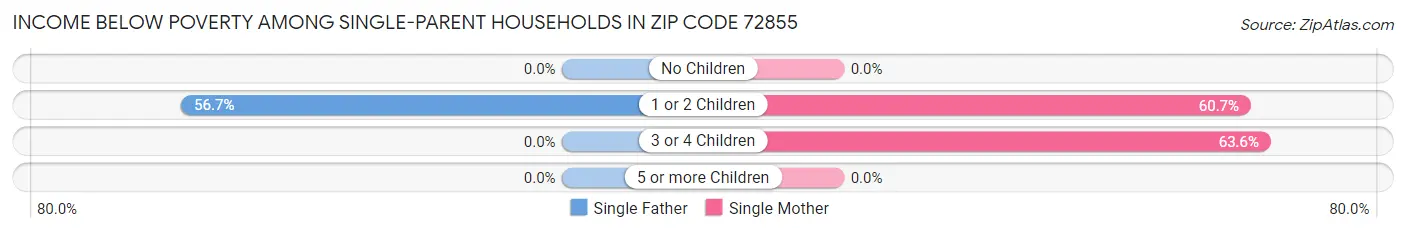 Income Below Poverty Among Single-Parent Households in Zip Code 72855
