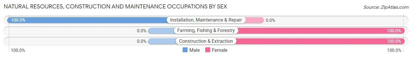 Natural Resources, Construction and Maintenance Occupations by Sex in Zip Code 72926
