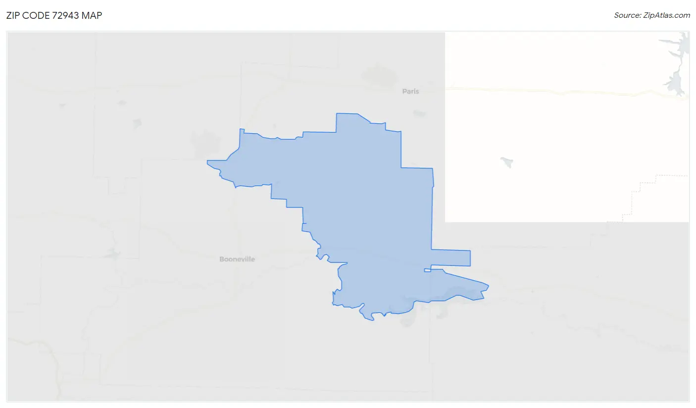 Zip Code 72943 Map