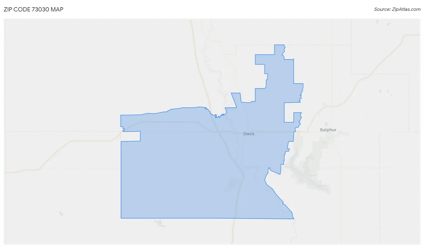 Zip Code 73030 Map