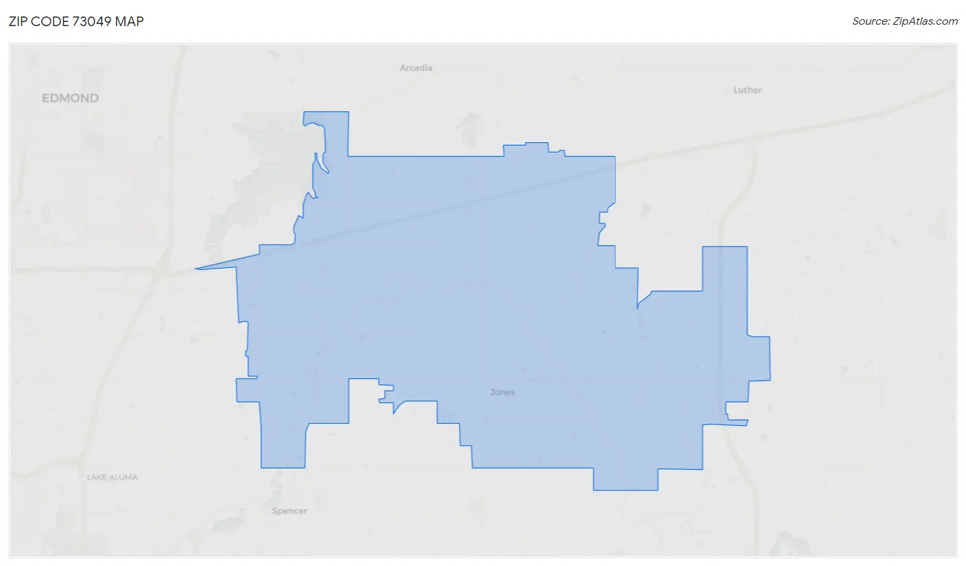 Zip Code 73049 Map