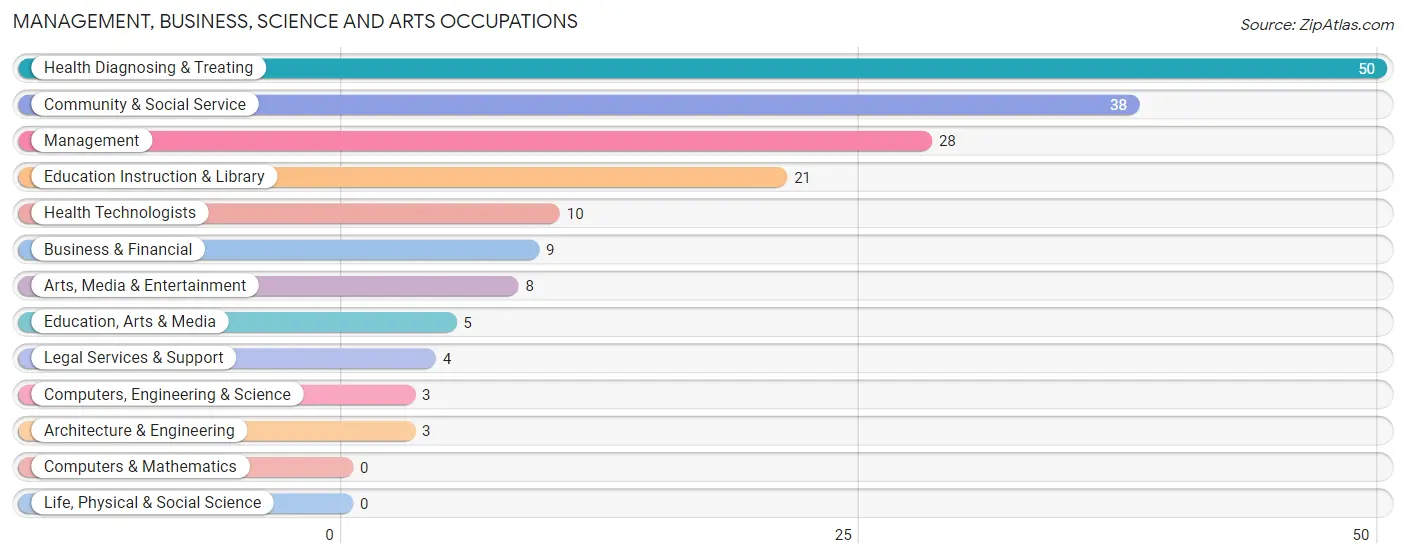 Management, Business, Science and Arts Occupations in Zip Code 73063