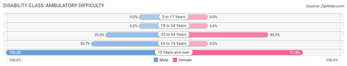 Disability in Zip Code 73487: <span>Ambulatory Difficulty</span>