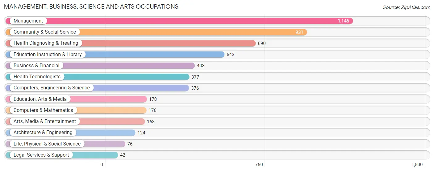 Management, Business, Science and Arts Occupations in Zip Code 73533