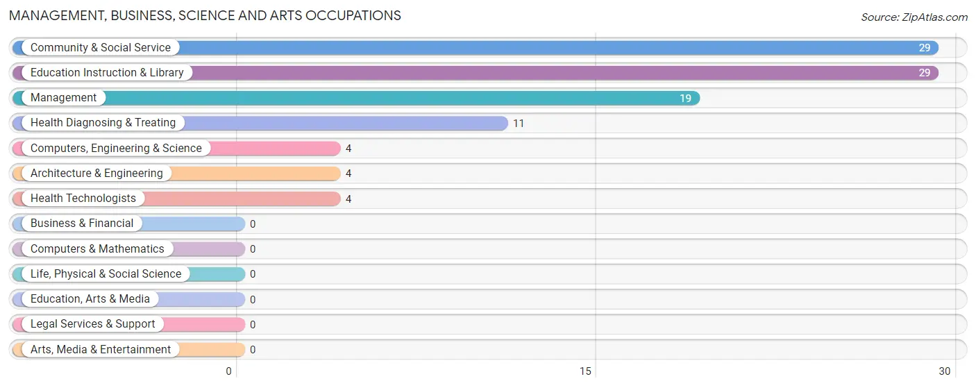 Management, Business, Science and Arts Occupations in Zip Code 73540