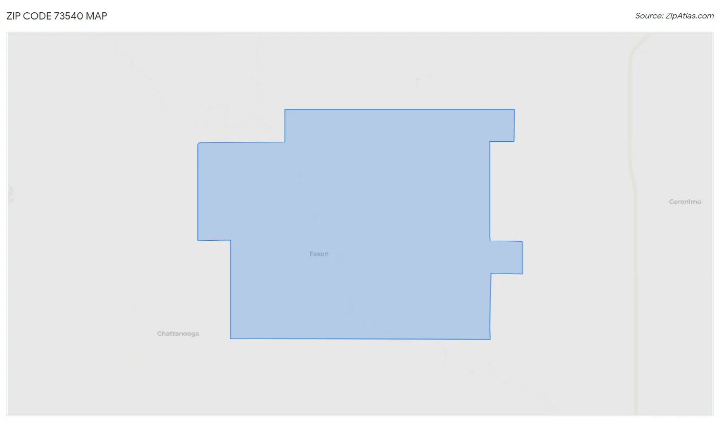 Zip Code 73540 Map