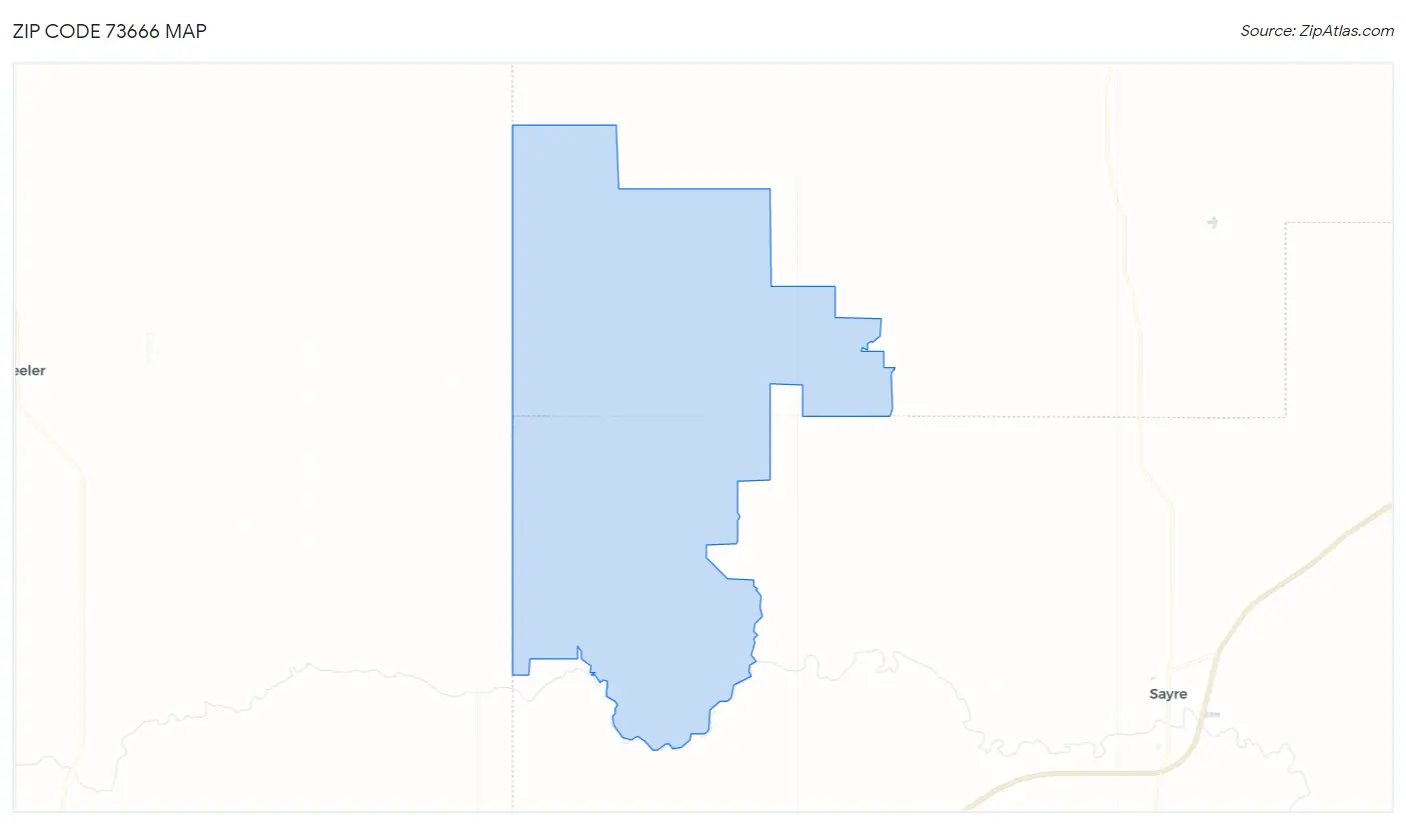 Zip Code 73666 Map