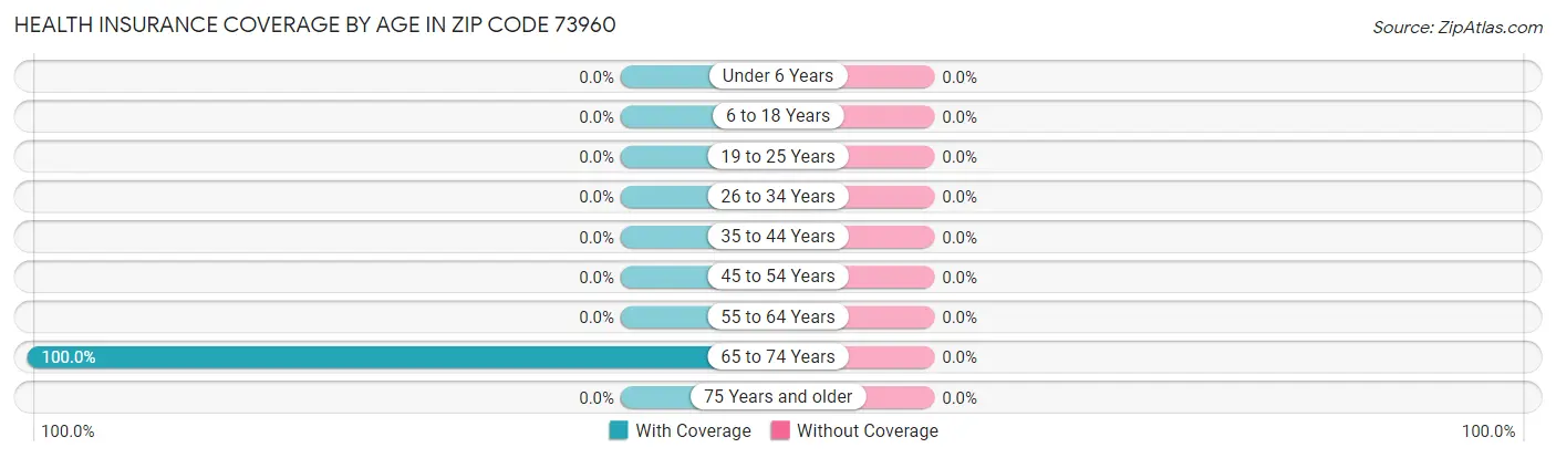 Health Insurance Coverage by Age in Zip Code 73960