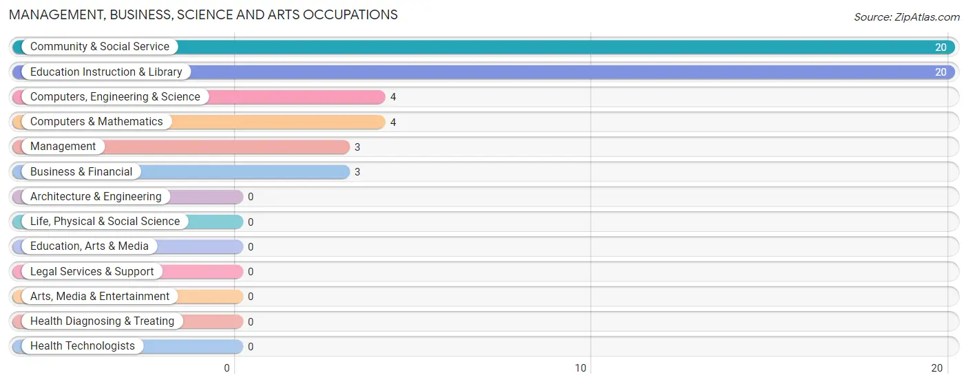 Management, Business, Science and Arts Occupations in Zip Code 74001