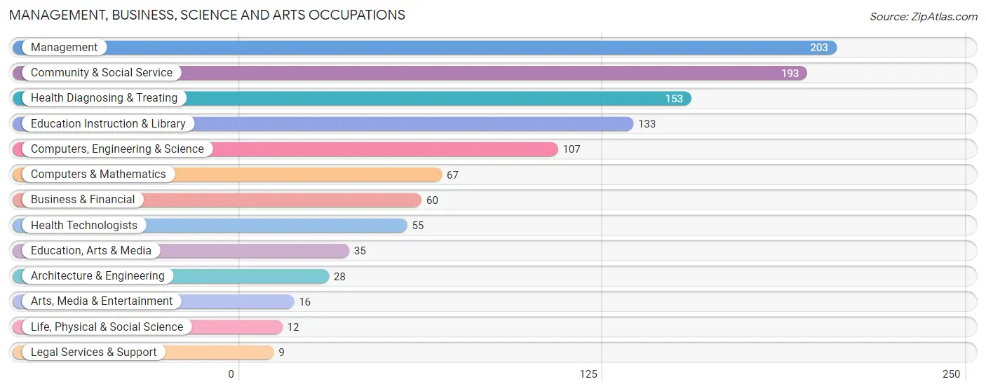 Management, Business, Science and Arts Occupations in Zip Code 74110