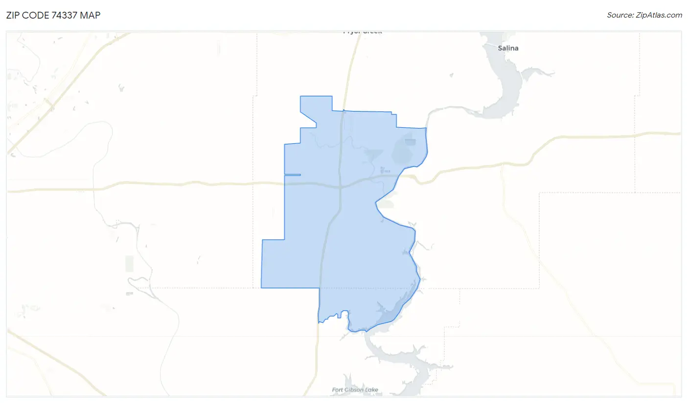 Zip Code 74337 Map