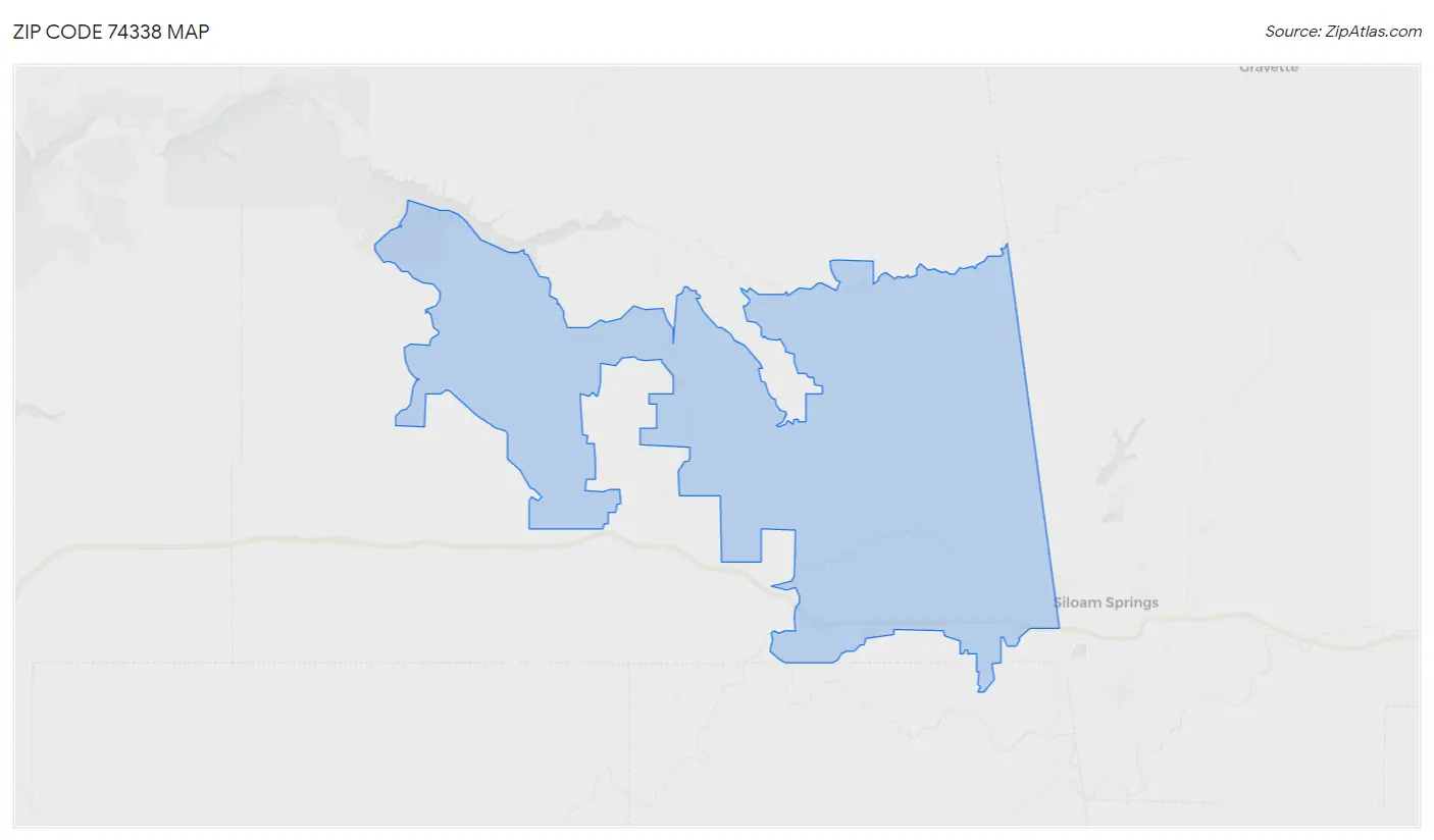 Zip Code 74338 Map