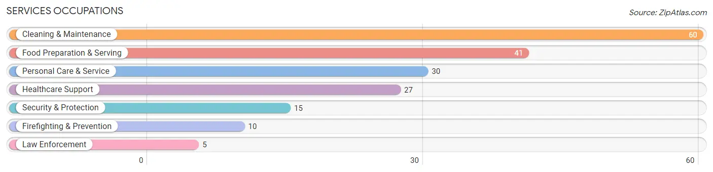 Services Occupations in Zip Code 74733