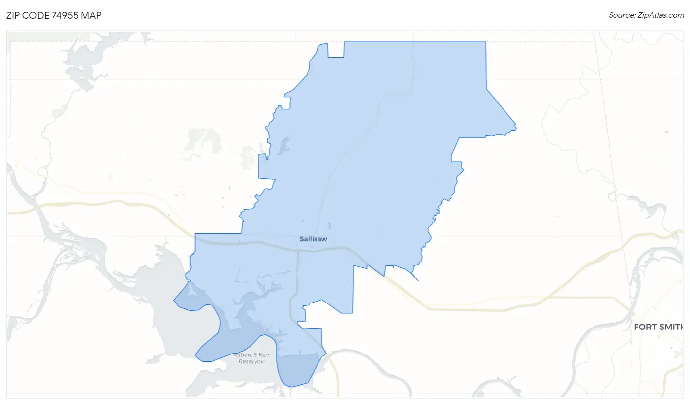 Zip Code 74955 Map