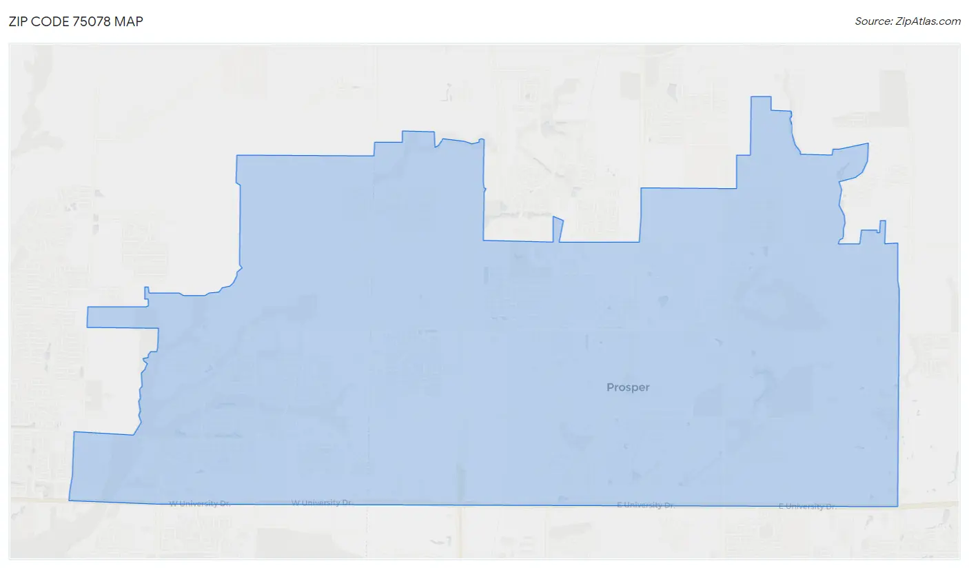 Zip Code 75078 Map