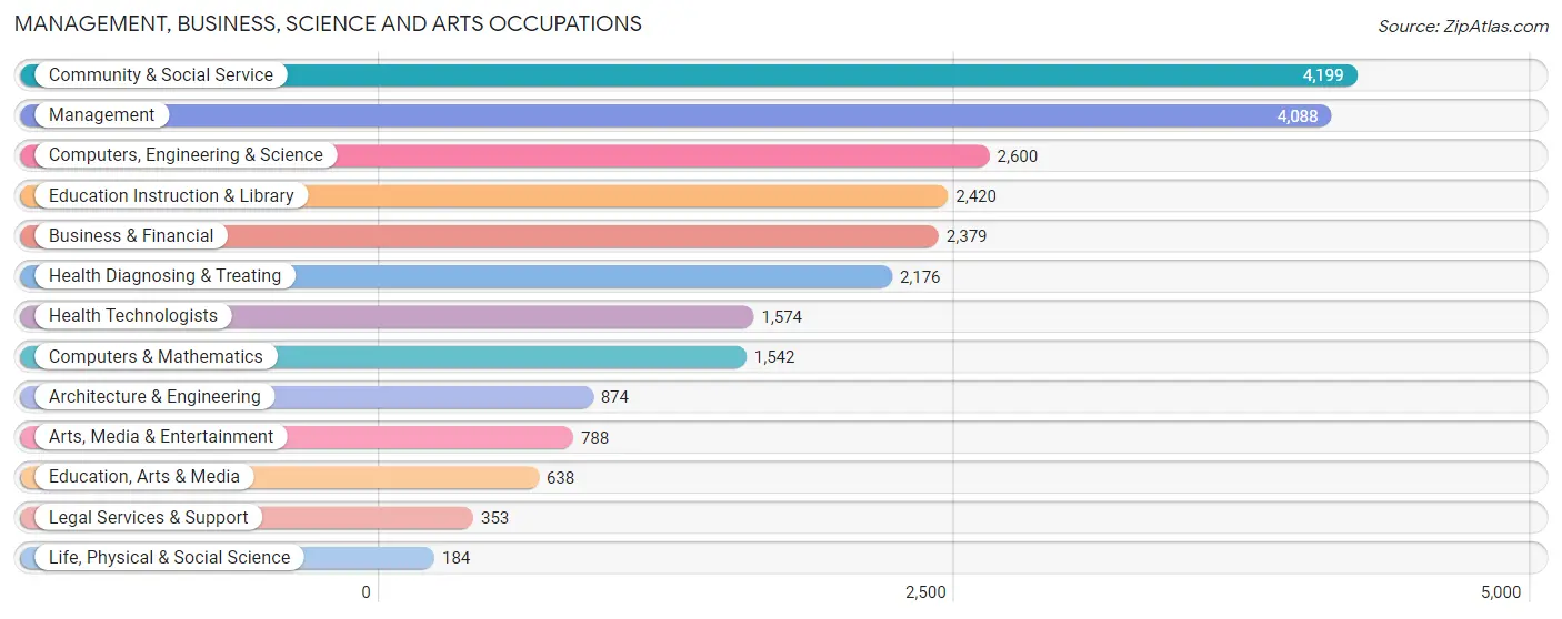 Management, Business, Science and Arts Occupations in Zip Code 75080