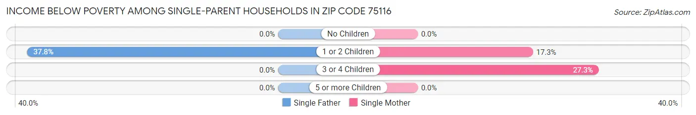 Income Below Poverty Among Single-Parent Households in Zip Code 75116