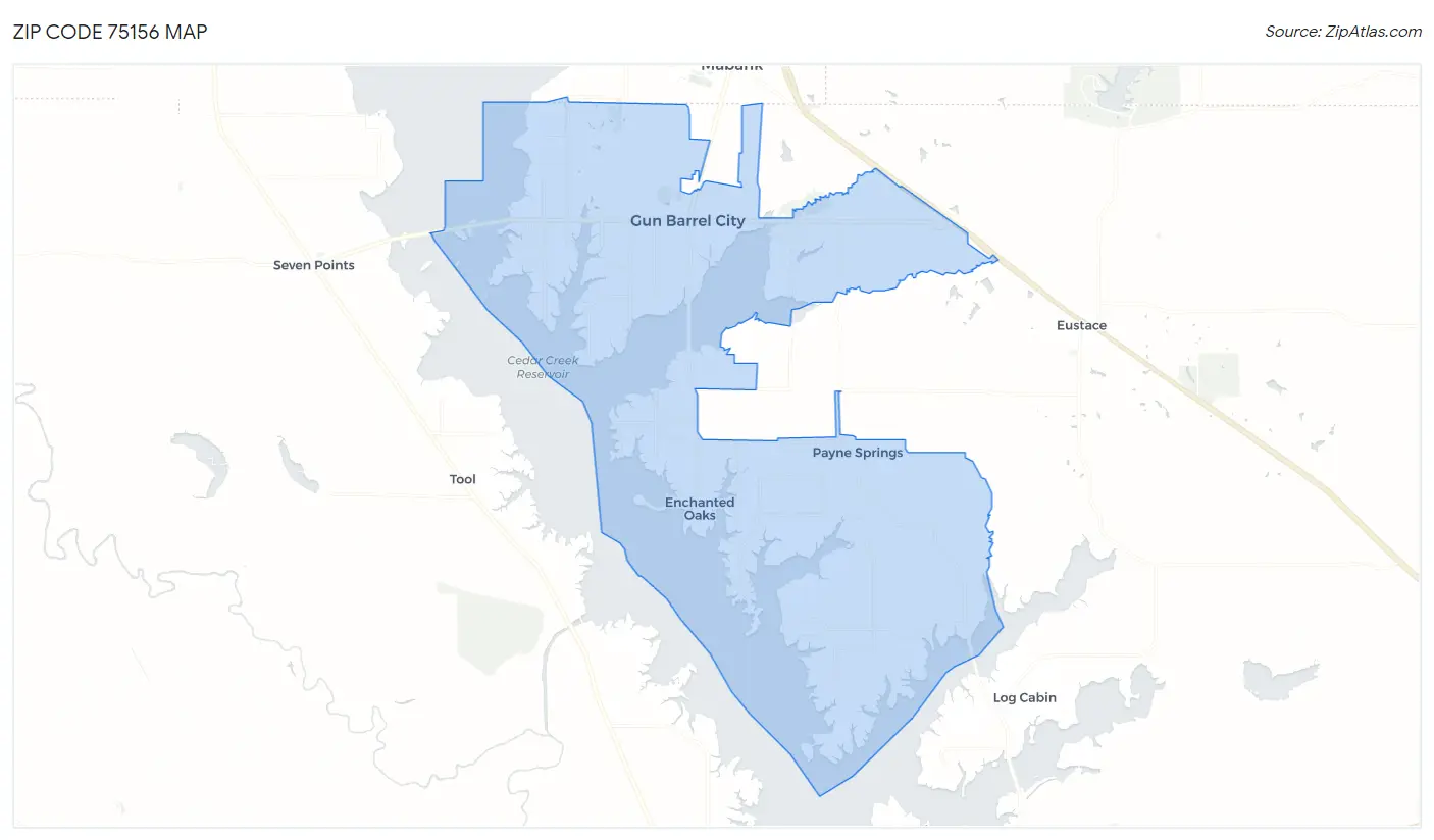 Zip Code 75156 Map