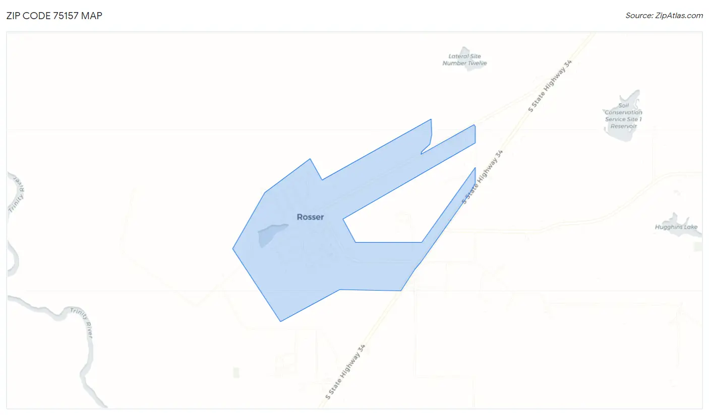 Zip Code 75157 Map