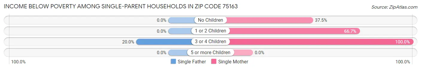 Income Below Poverty Among Single-Parent Households in Zip Code 75163