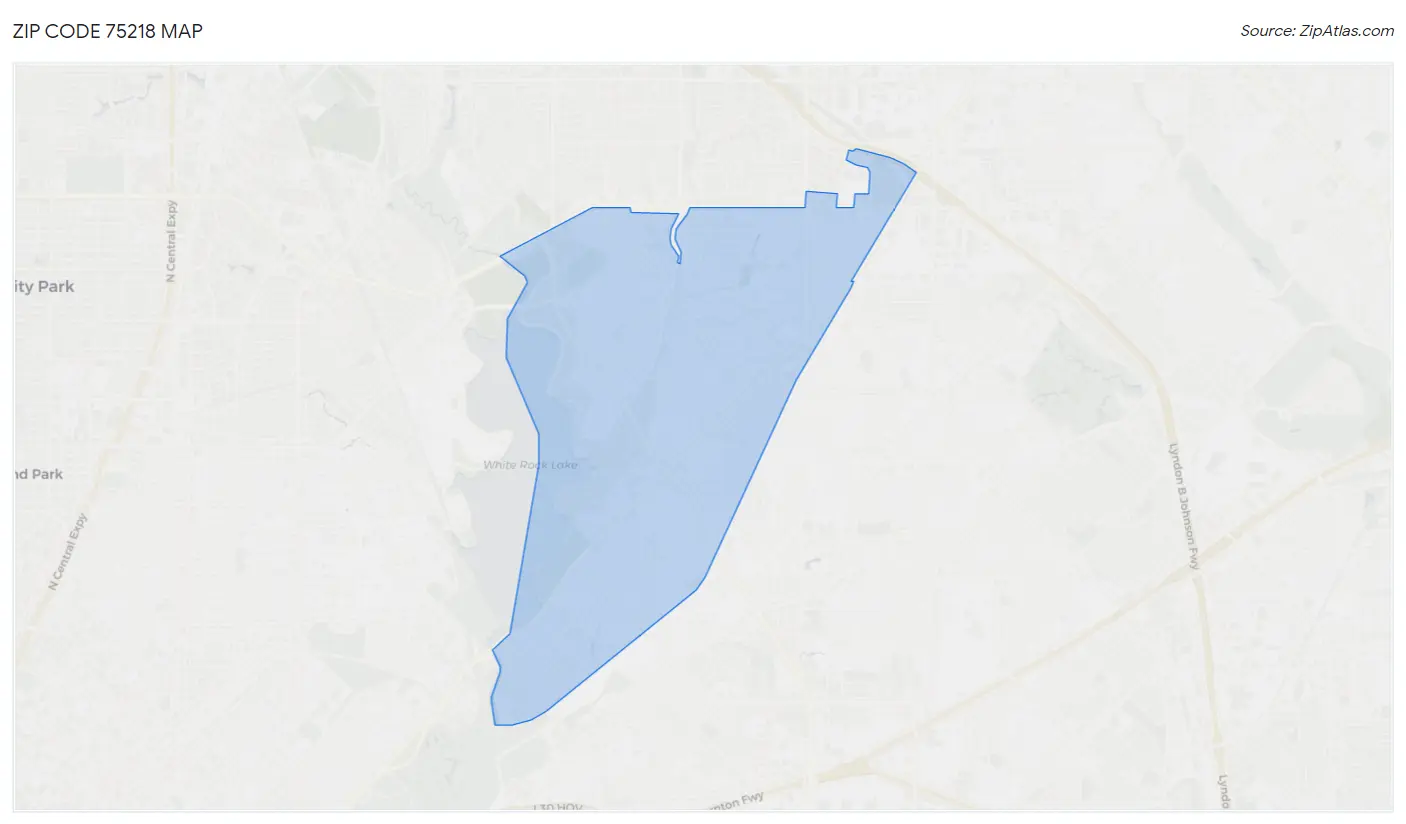 Zip Code 75218 Map