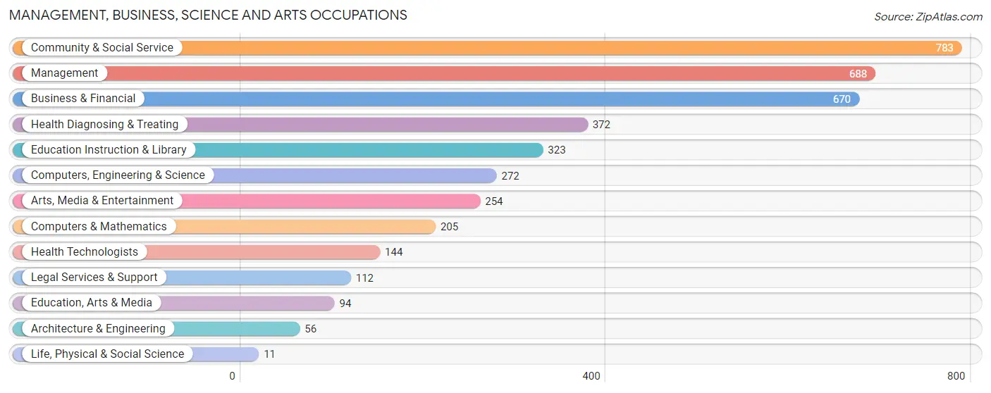 Management, Business, Science and Arts Occupations in Zip Code 75249