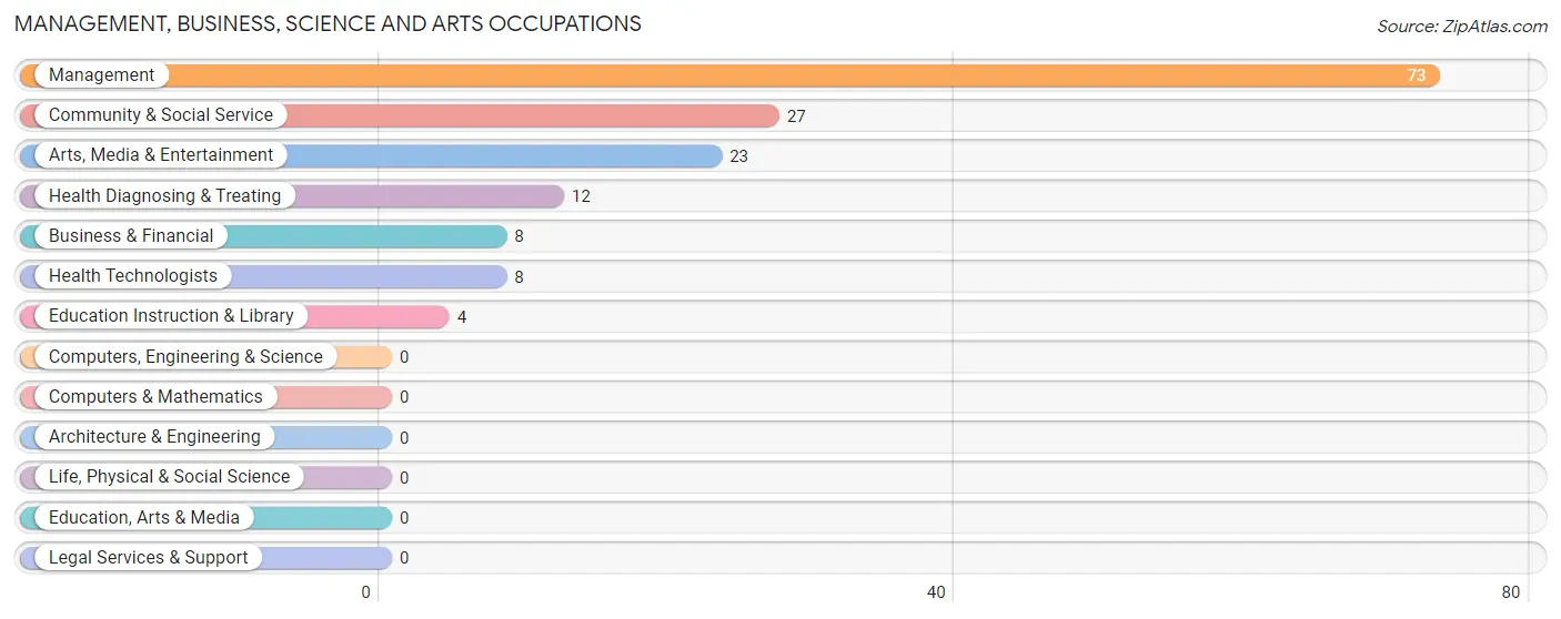 Management, Business, Science and Arts Occupations in Zip Code 75431