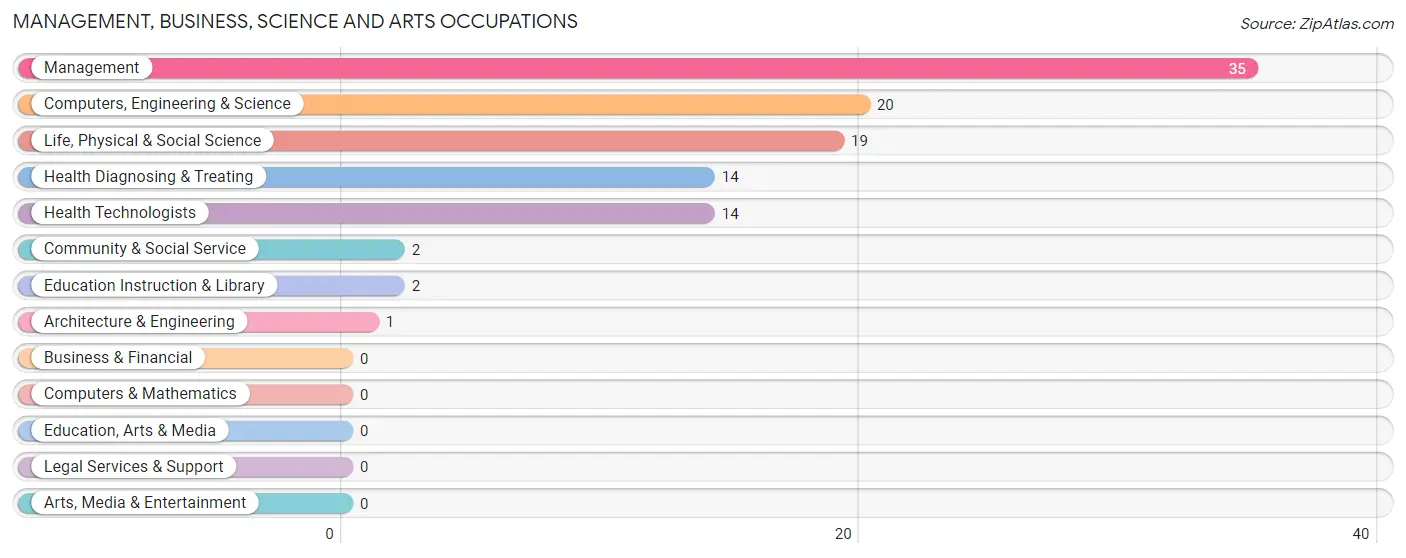 Management, Business, Science and Arts Occupations in Zip Code 75780