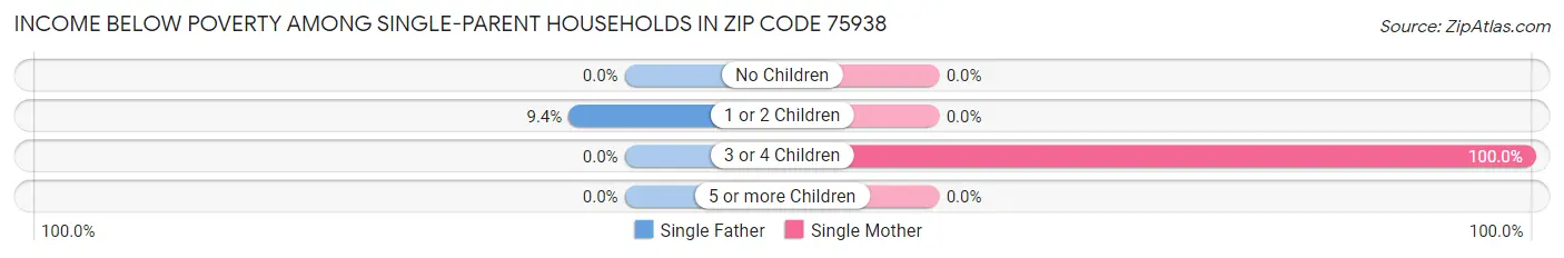 Income Below Poverty Among Single-Parent Households in Zip Code 75938