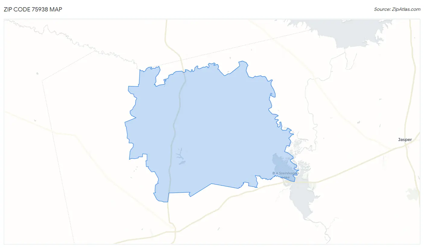 Zip Code 75938 Map