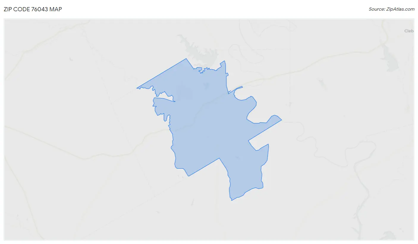 Zip Code 76043 Map