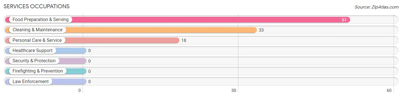 Services Occupations in Zip Code 76245