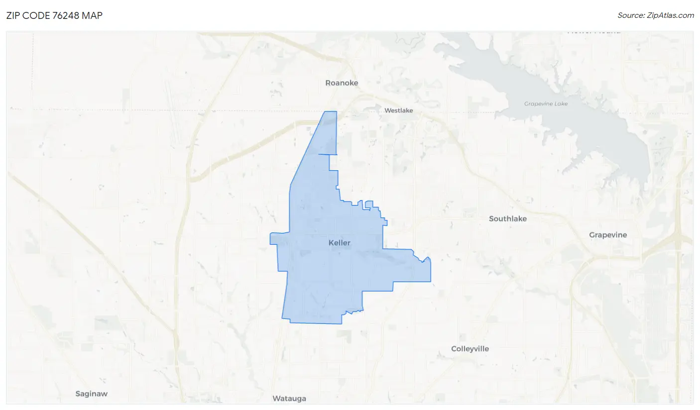 Zip Code 76248 Map