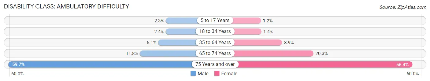 Disability in Zip Code 76273: <span>Ambulatory Difficulty</span>