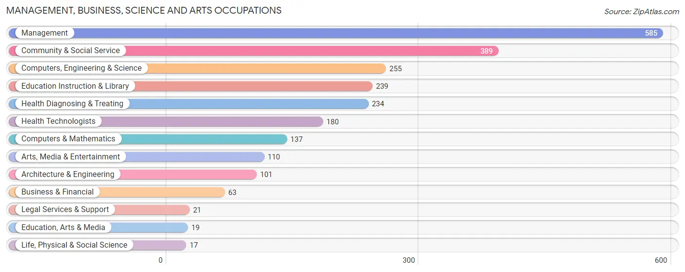 Management, Business, Science and Arts Occupations in Zip Code 76273