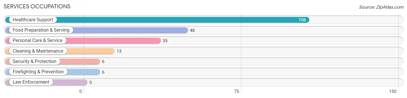 Services Occupations in Zip Code 76380