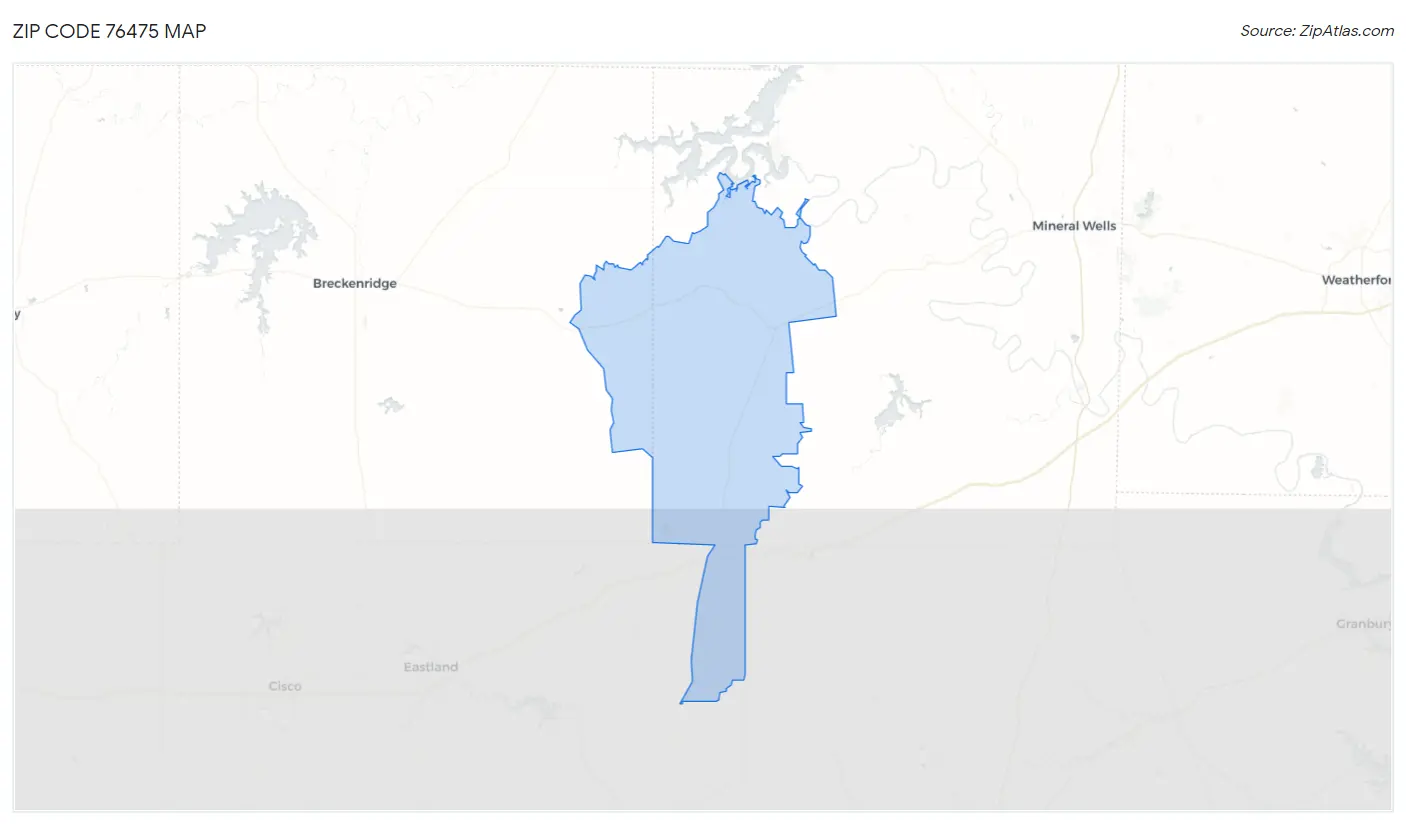 Zip Code 76475 Map