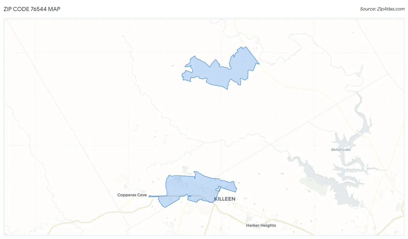 Zip Code 76544 Map