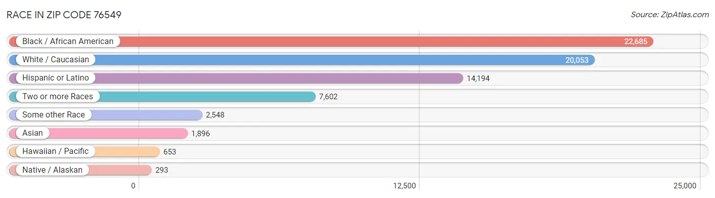 Race in Zip Code 76549