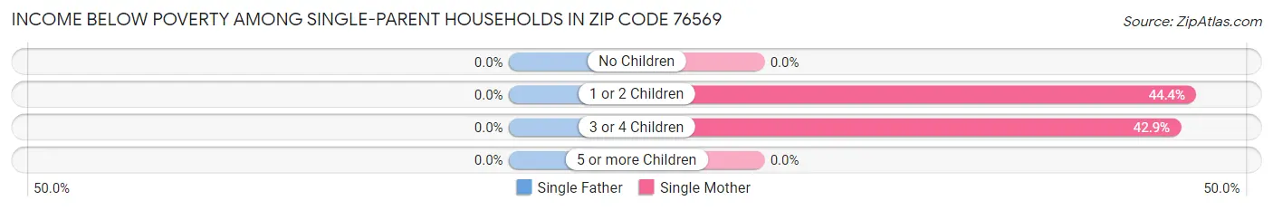 Income Below Poverty Among Single-Parent Households in Zip Code 76569