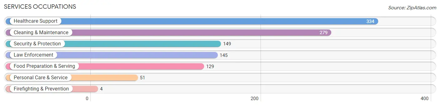 Services Occupations in Zip Code 76667