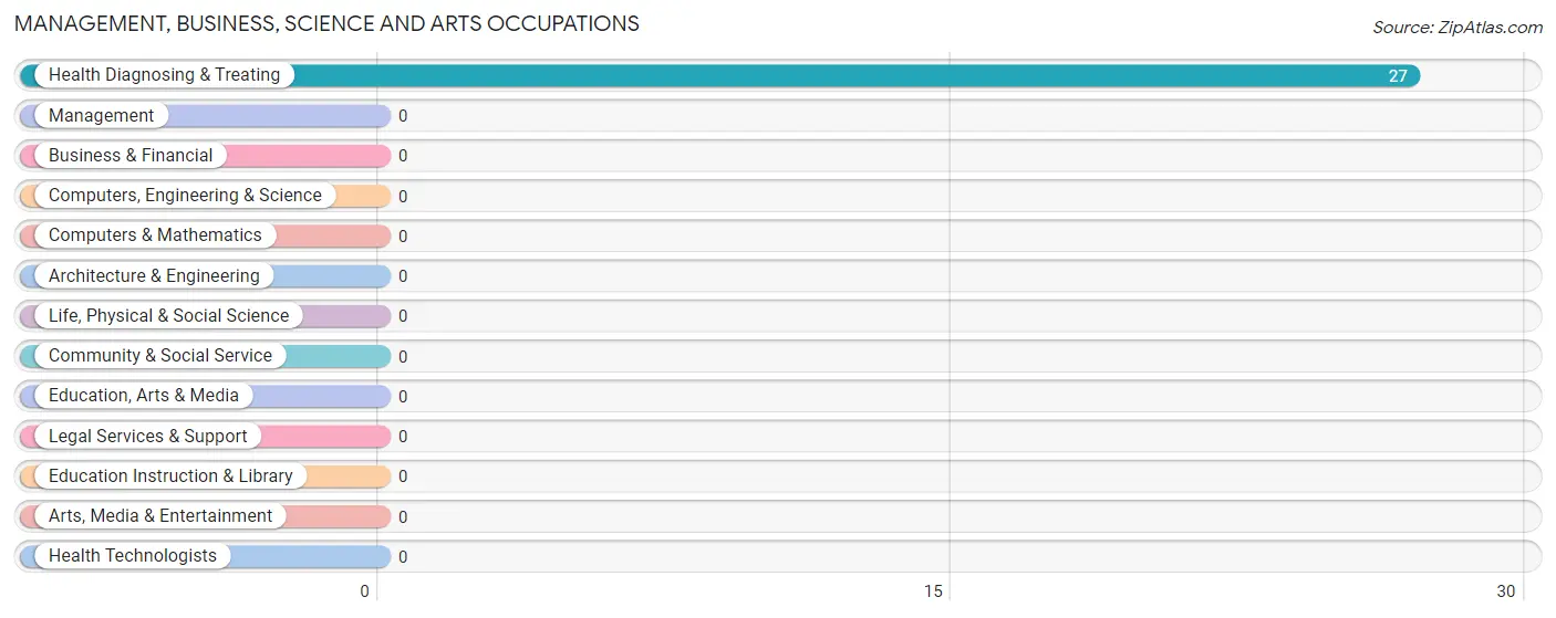 Management, Business, Science and Arts Occupations in Zip Code 76848