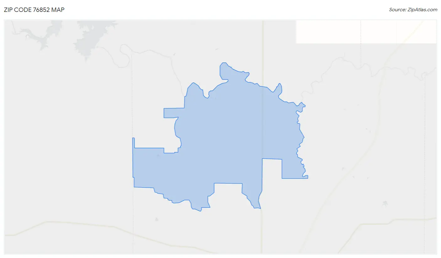 Zip Code 76852 Map