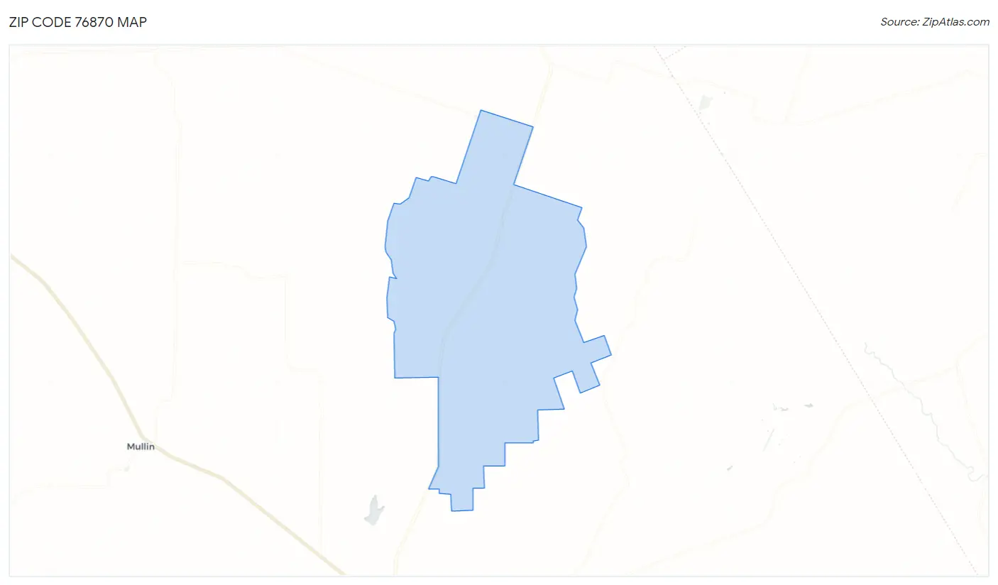 Zip Code 76870 Map