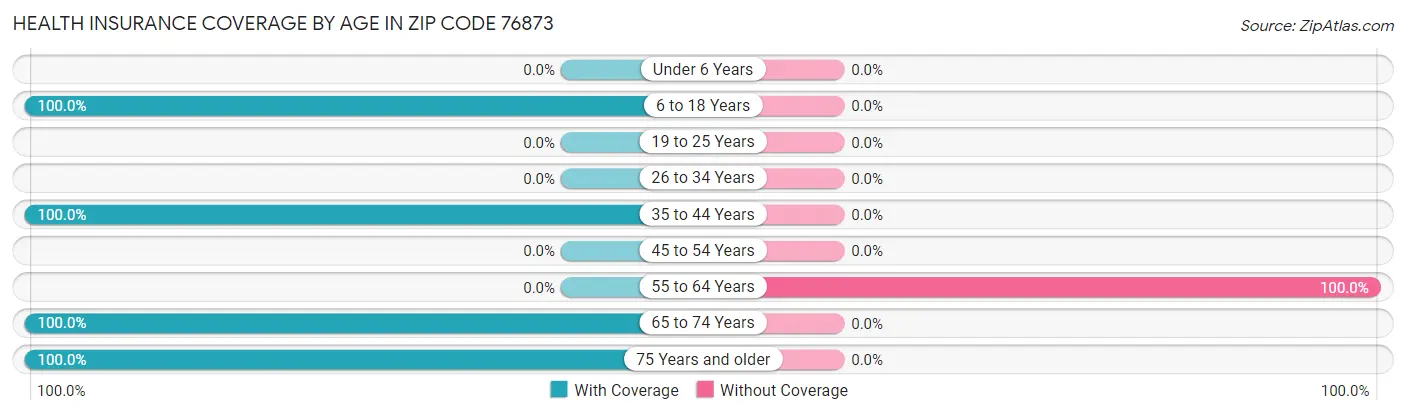 Health Insurance Coverage by Age in Zip Code 76873